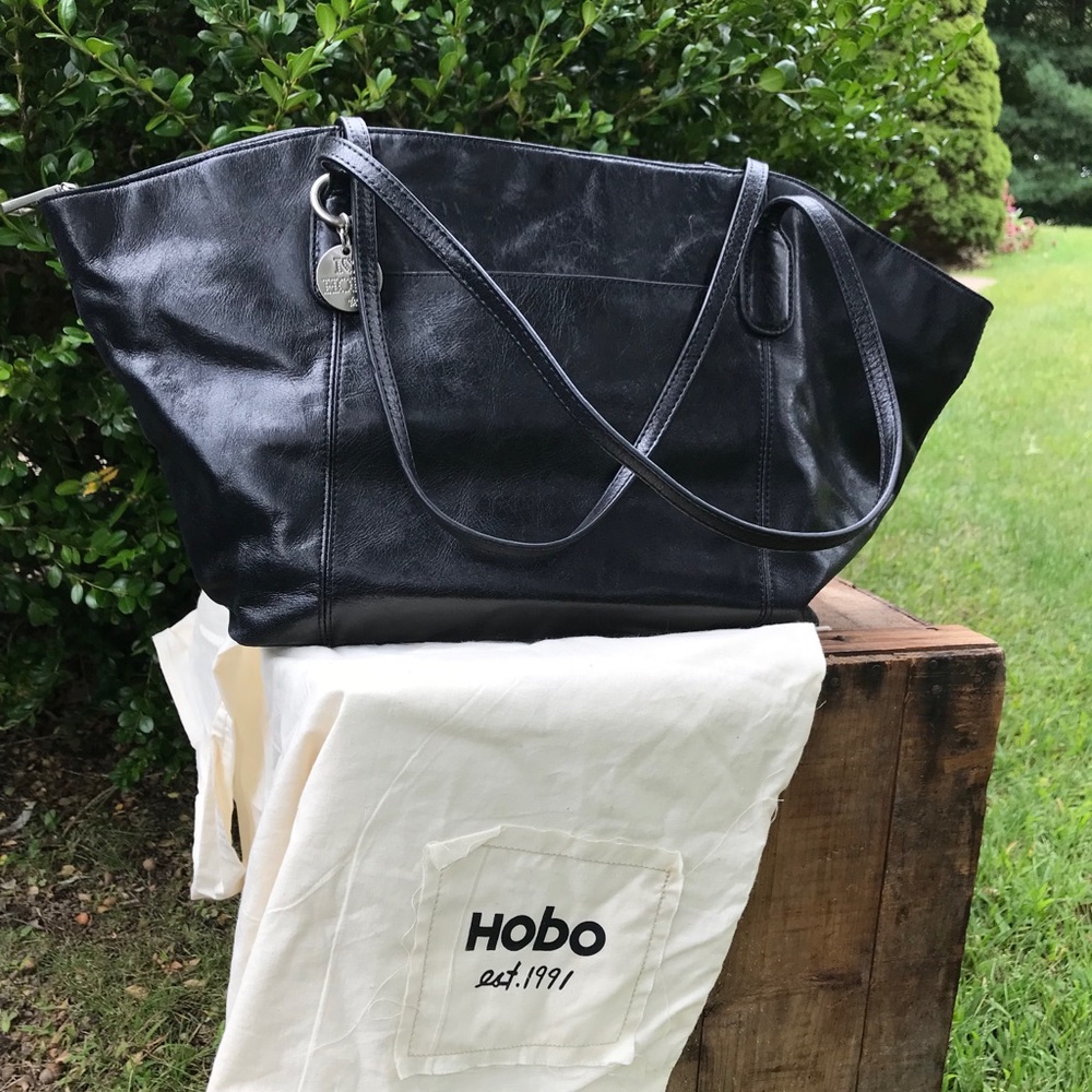 HOBO Black Leather Shoulder Bag